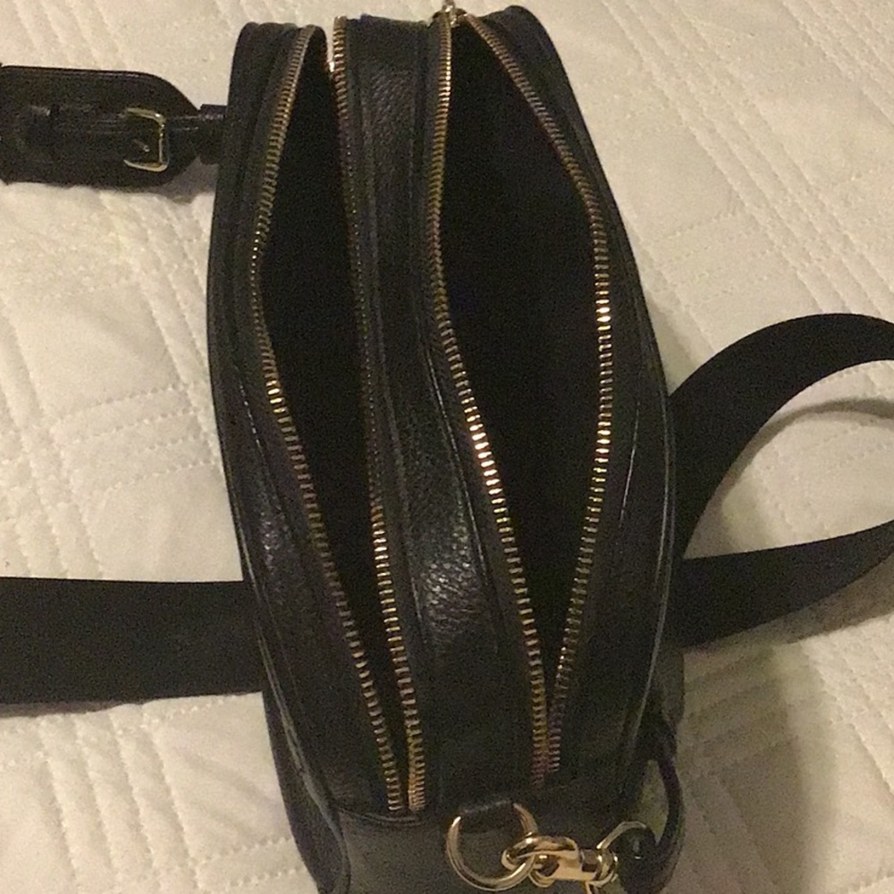 Coach Black Pebbled Leather Embossed Logo Crossbody - Picture 8 of 10